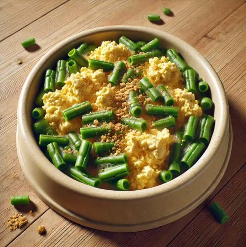 recette chien agé oeuf et haricots