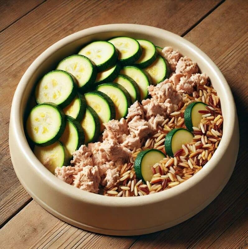 recette chien agé courgette et dinde