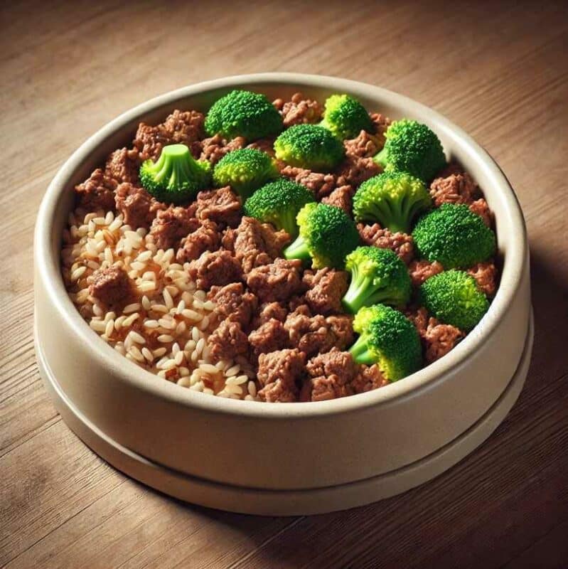 recette boeuf brocolis chien